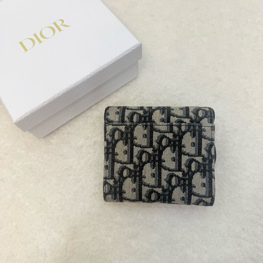 Dior藍堤花布Saddle louts短夾-1