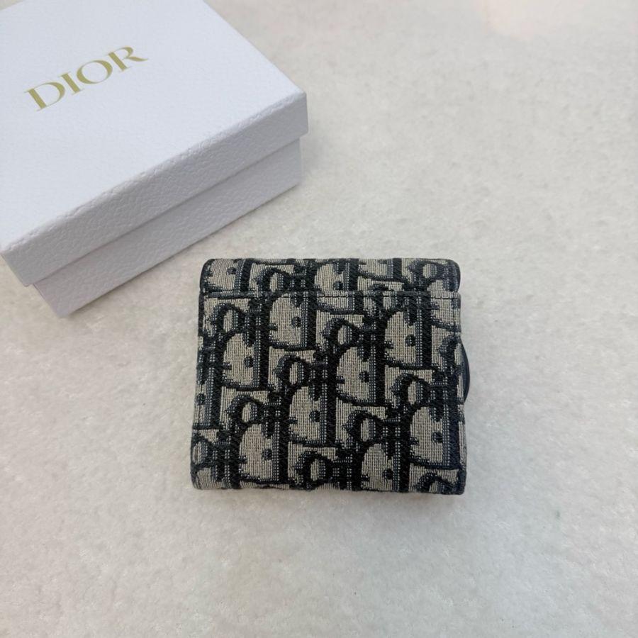 Dior藍堤花布Saddle louts短夾-7