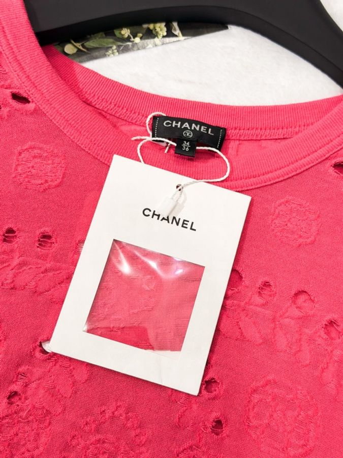 CHANEL鏤空短袖上衣 有備用包-1