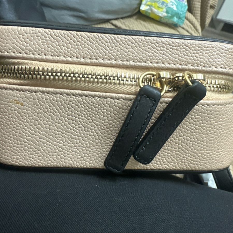 經典優雅 Chanel Filigree Vanity Case 荔枝皮化妝包/手提肩背包(附保卡、防塵袋)-8