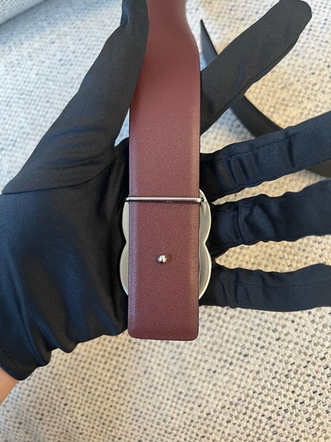 新品到貨 香奈儿Chanel经典款银色大logo双面腰带皮带尺寸 宽3cm长75/80/85/cm,無盒無塵袋-1