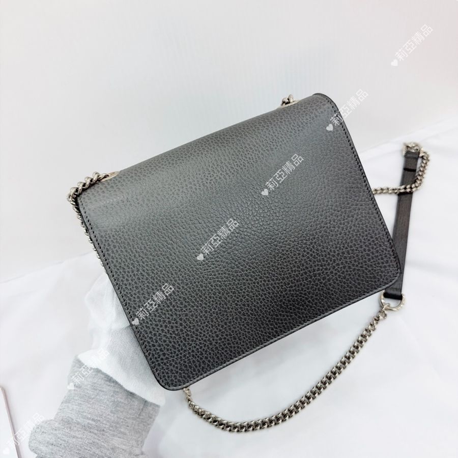 莉亞精品♡ Gucci 風琴郵差包 灰 二手美包-3