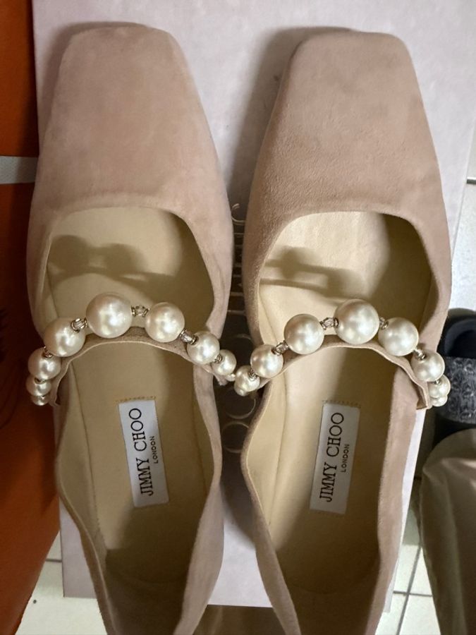 Jimmy choo 麂皮平底鞋-3