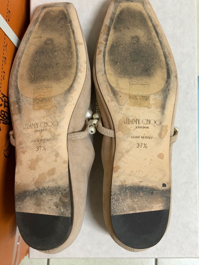 Jimmy choo 麂皮平底鞋-4