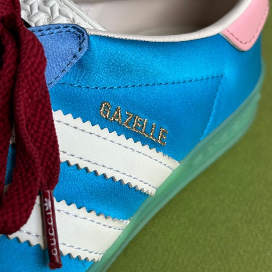 :: adidas x Gucci:: 聯名款 藍綠粉拼紅色鞋帶 多色球鞋 23.5號-2