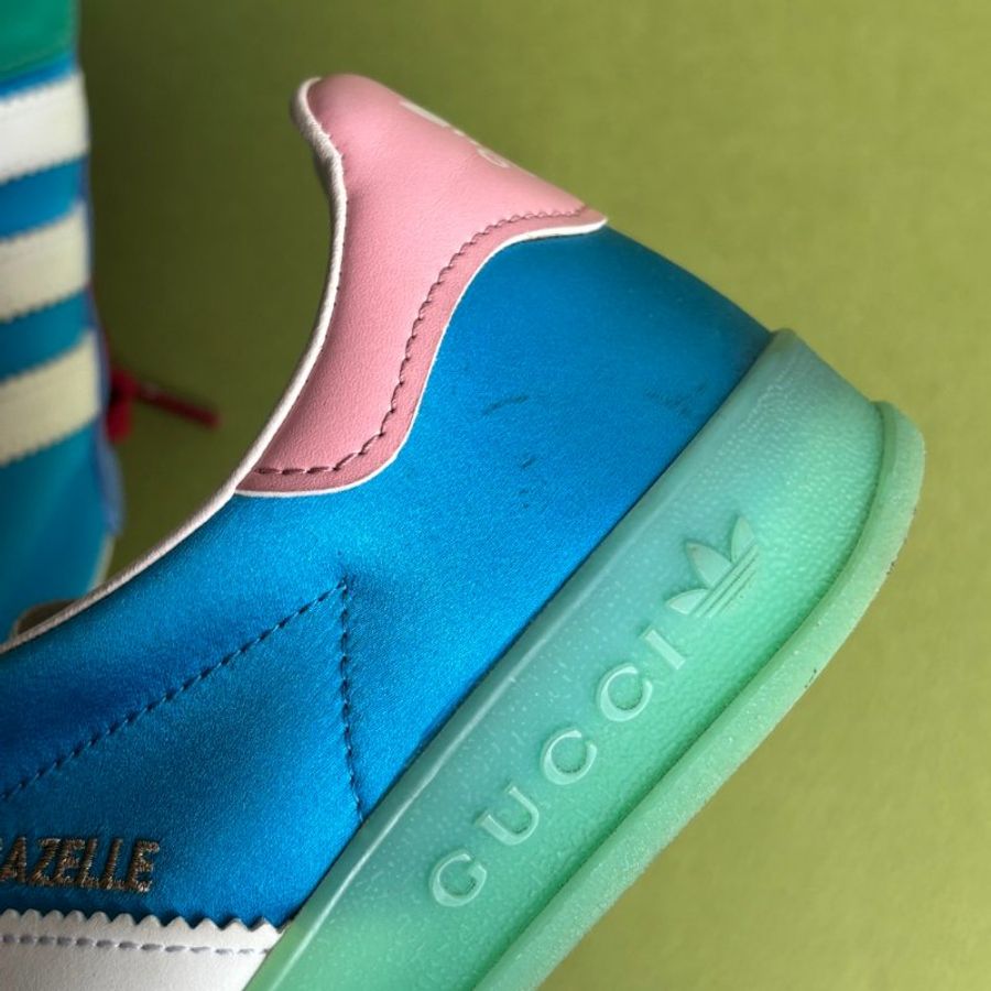 :: adidas x Gucci:: 聯名款 藍綠粉拼紅色鞋帶 多色球鞋 23.5號-16