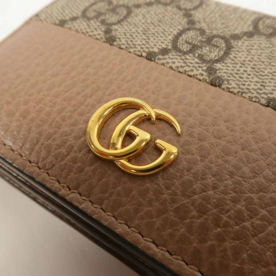 GUCCI 塗層帆布GG Marmont Wallet錢包-9