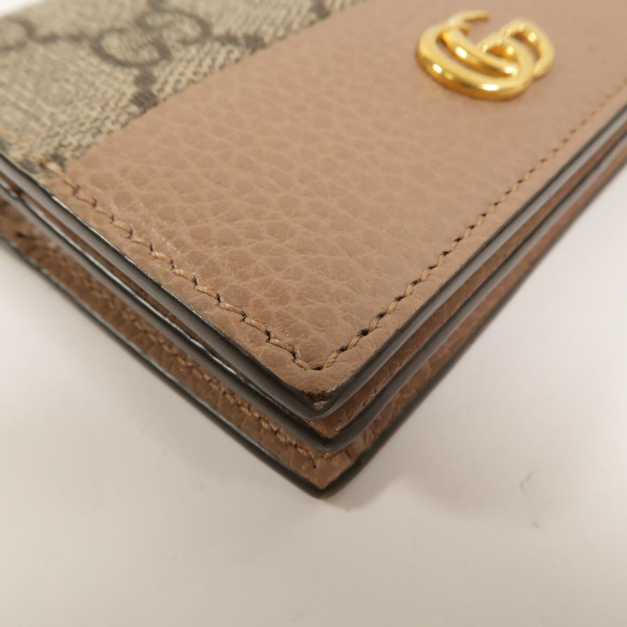GUCCI 塗層帆布GG Marmont Wallet錢包-11