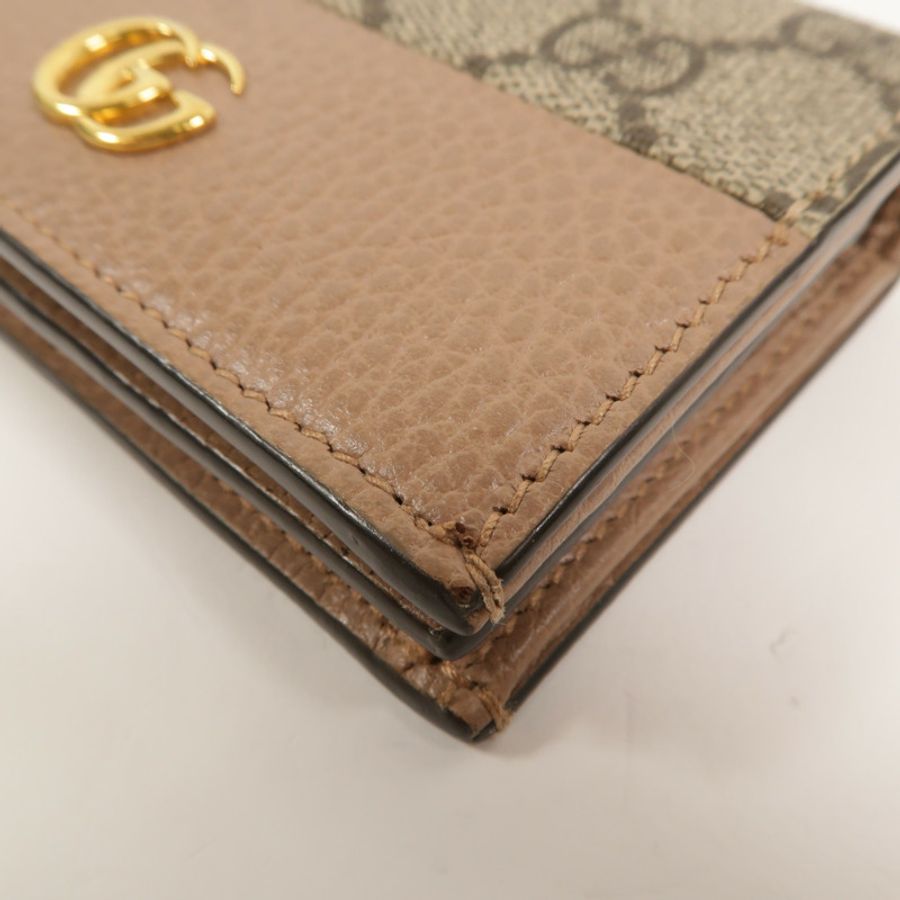 GUCCI 塗層帆布GG Marmont Wallet錢包-12