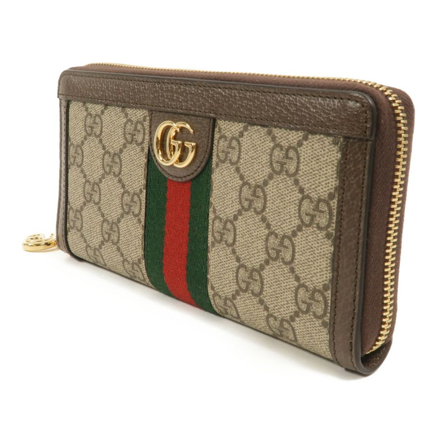 GUCCI 塗層帆布Zipper Long Wallet長錢包-2