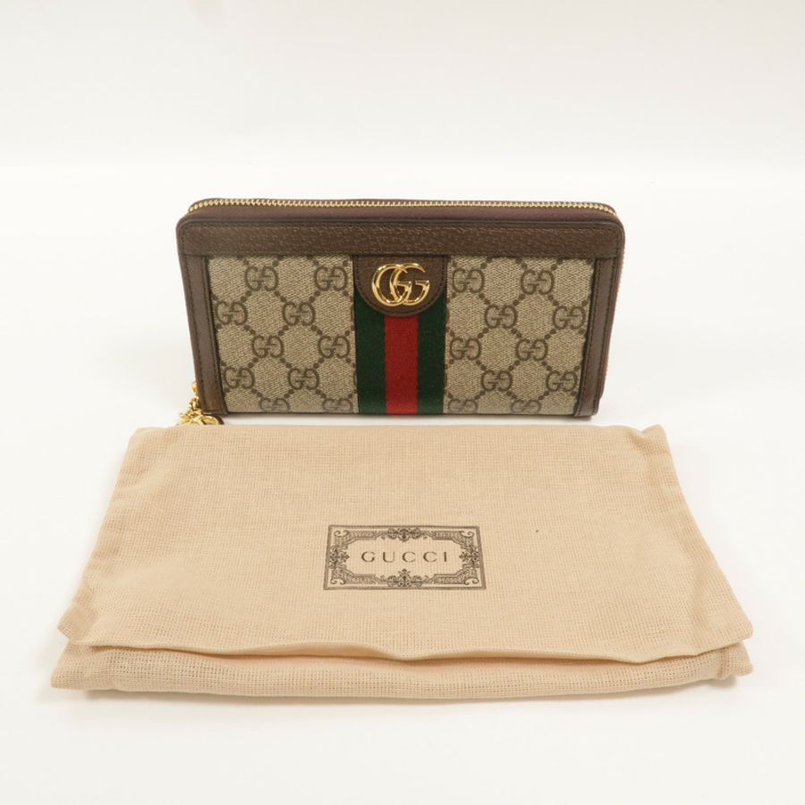 GUCCI 塗層帆布Zipper Long Wallet長錢包-10