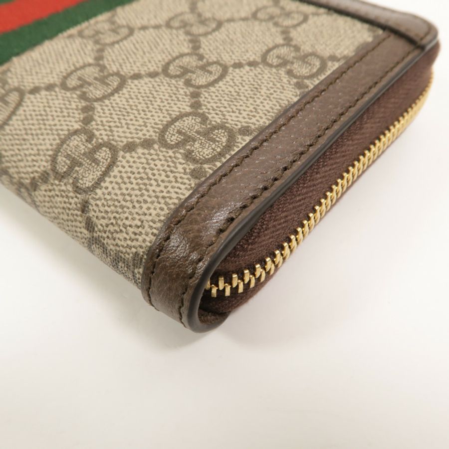 GUCCI 塗層帆布Zipper Long Wallet長錢包-13