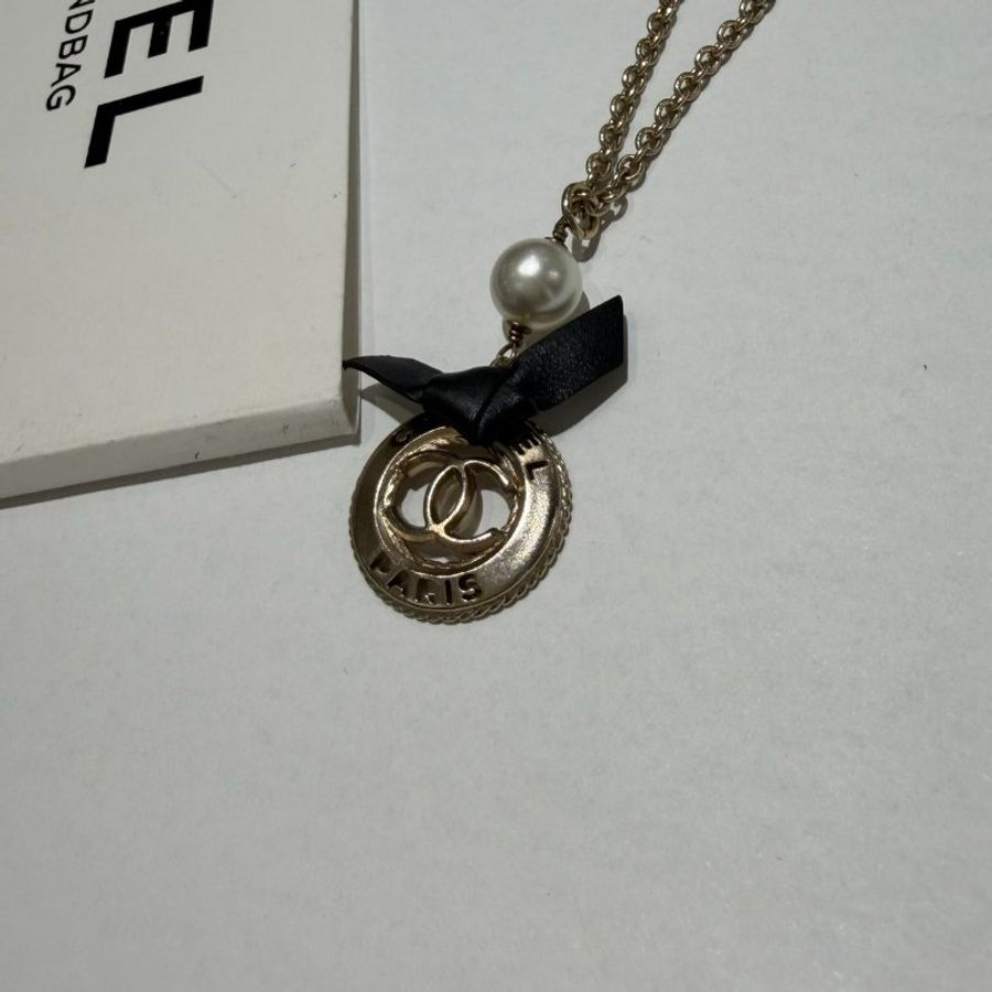 CHANEL 仿舊霧金簍空雙C項鍊-2