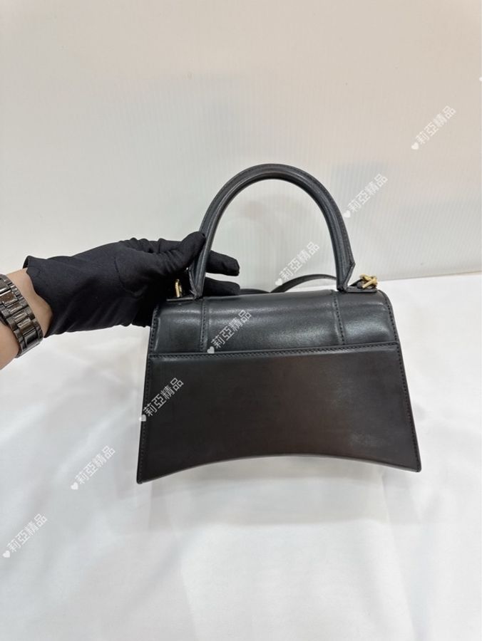 莉亞精品♡ Balenciaga 沙漏包 S號 黑金色 二手美包-3