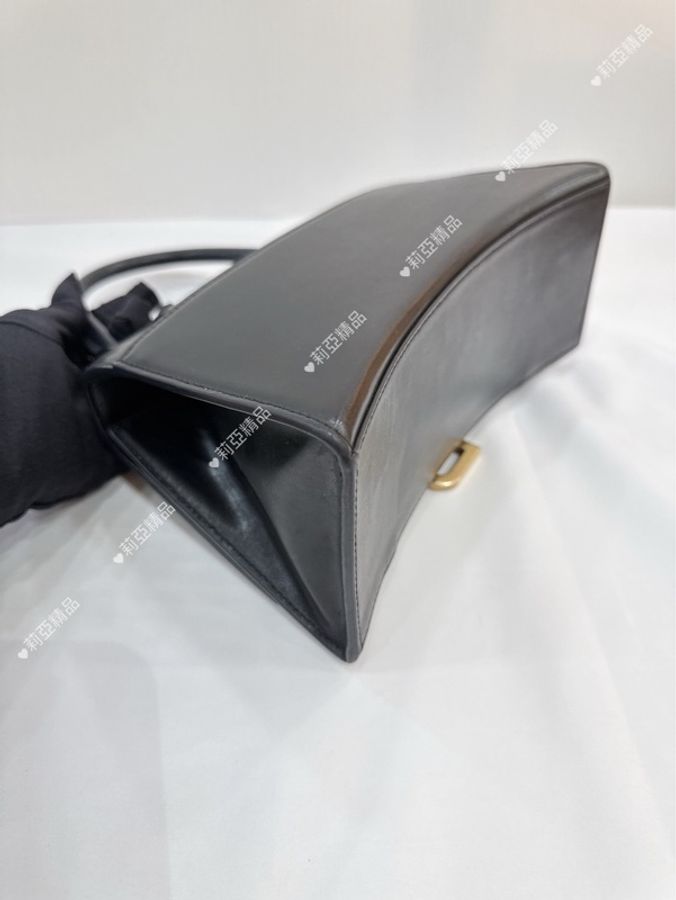 莉亞精品♡ Balenciaga 沙漏包 S號 黑金色 二手美包-10