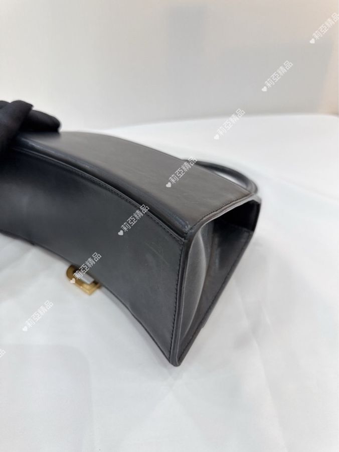 莉亞精品♡ Balenciaga 沙漏包 S號 黑金色 二手美包-11