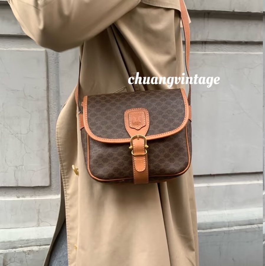 Celine • 經典老花凱旋門馬鞍包-4