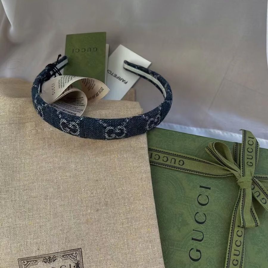 Gucci • 經典牛仔老花髮箍-2