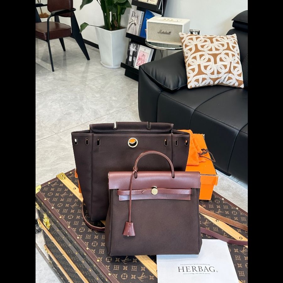 Hermès Herbag31金棕雙肩款-0