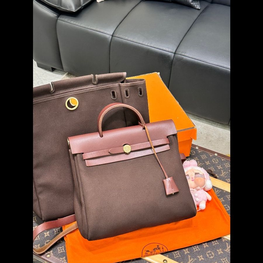 Hermès Herbag31金棕雙肩款-3