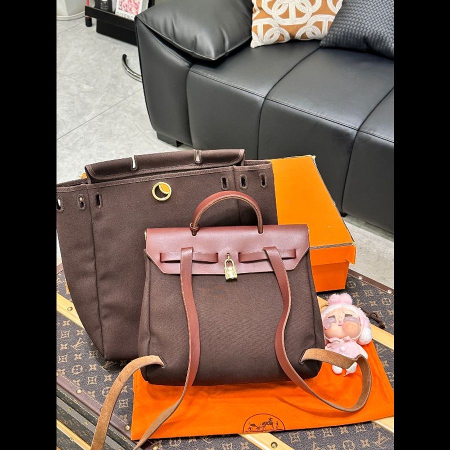 Hermès Herbag31金棕雙肩款-4