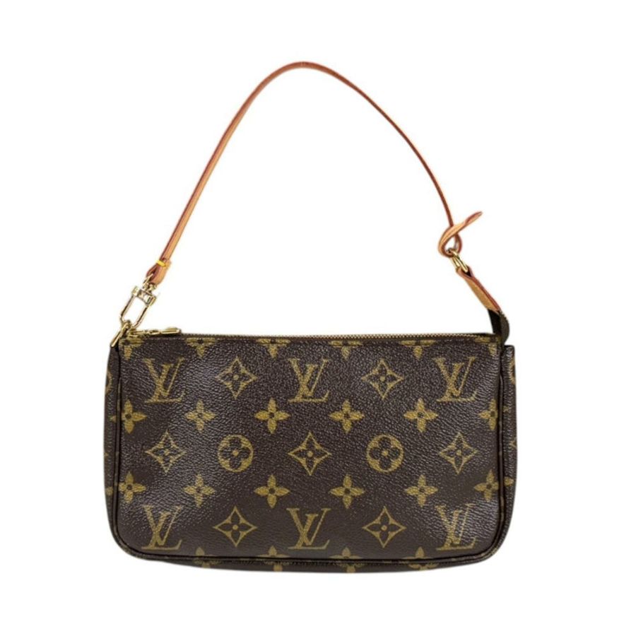 路易威登 Pochette Accessoires Monogram 手提包,帆布材質,M51980,棕色,女士款,LOUIS VUITTON-0
