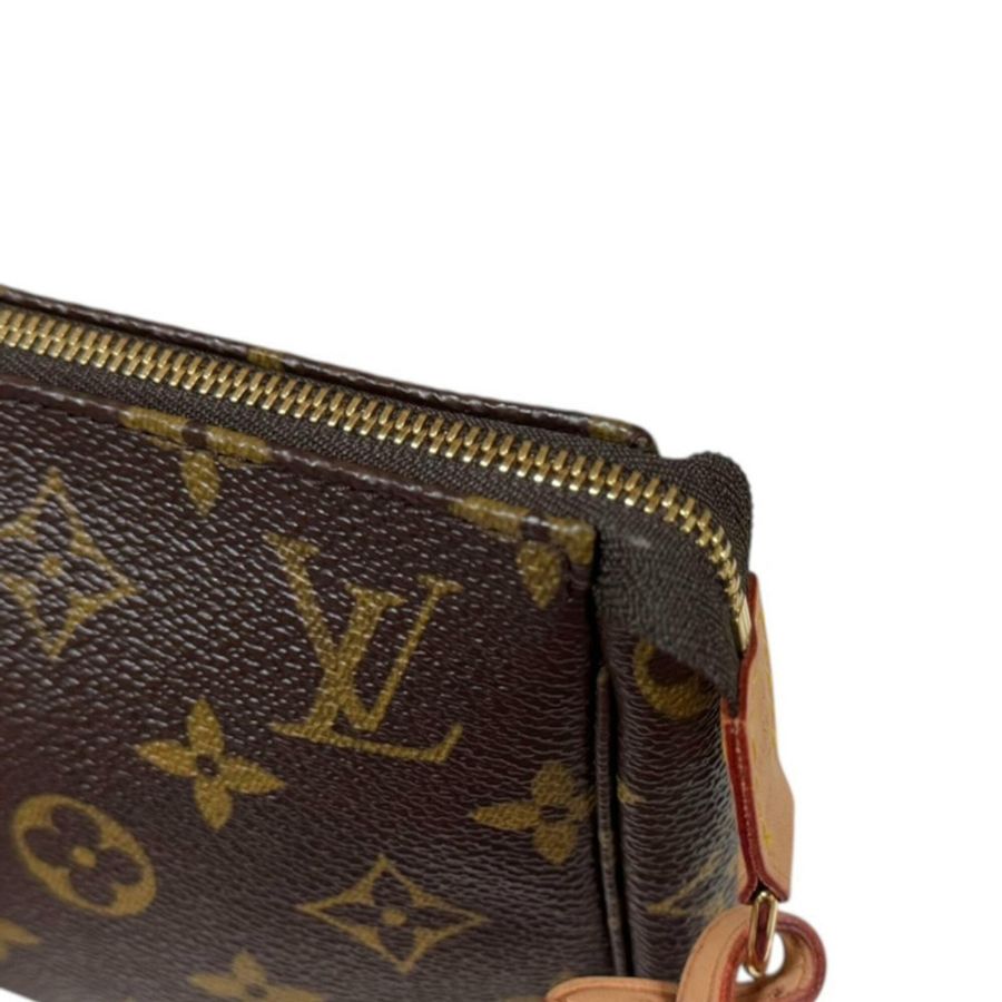 路易威登 Pochette Accessoires Monogram 手提包,帆布材質,M51980,棕色,女士款,LOUIS VUITTON-6