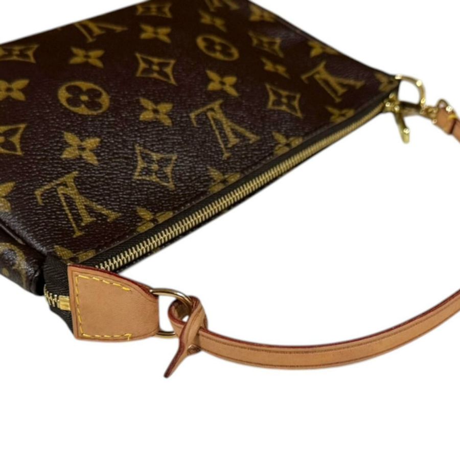 路易威登 Pochette Accessoires Monogram 手提包,帆布材質,M51980,棕色,女士款,LOUIS VUITTON-8