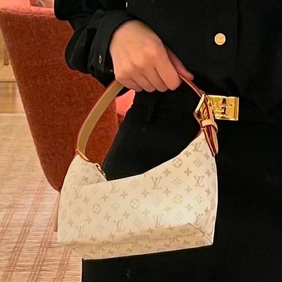🌷新款芯片款!Louis Vuitton LV Hills Pochette 帆布飯盒包 沙丘色-6