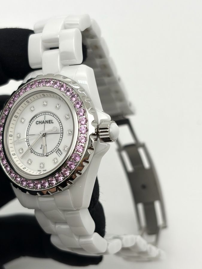 Chanel 香奈兒J12系列H2010腕表 J12 H2010 33毫米 石英 附件 卡 盒 購證-3