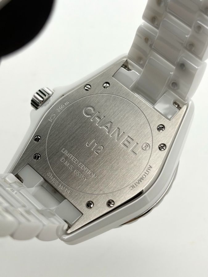 Chanel香奈兒J12系列H4862,白陶瓷材質,表徑38mm,鏡面錶盤 自動機械女表-5