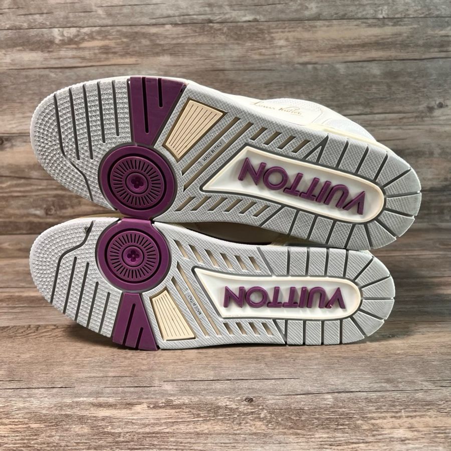 Louis Vuitton路易威登 trainer 白紫 魔術貼 42.5碼,97新-5
