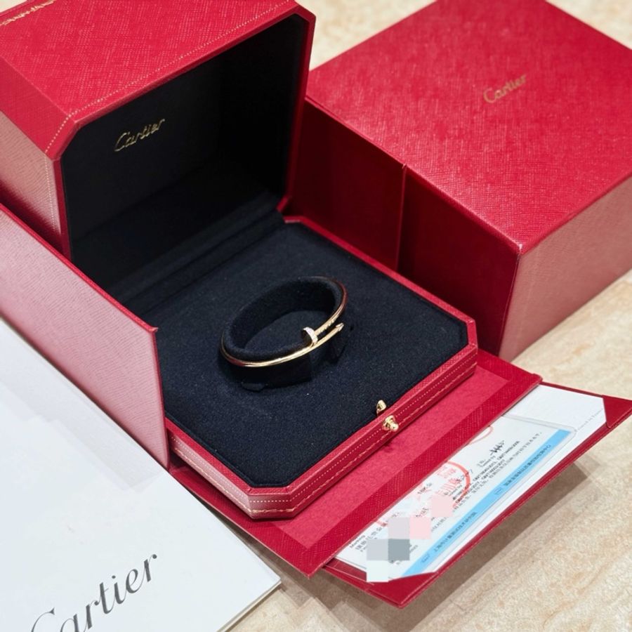 【震撼撿漏價👍🏻全網最便宜💫】Cartier/卡地亞 窄版釘子18K玫瑰金手鐲 15碼-1