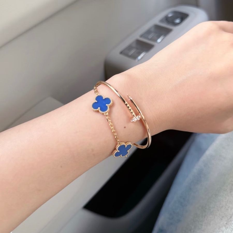 【震撼撿漏價👍🏻全網最便宜💫】Cartier/卡地亞 窄版釘子18K玫瑰金手鐲 15碼-5