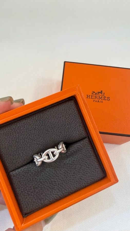 美兔精品 Hermes 925銀豬鼻子戒子 49號-0