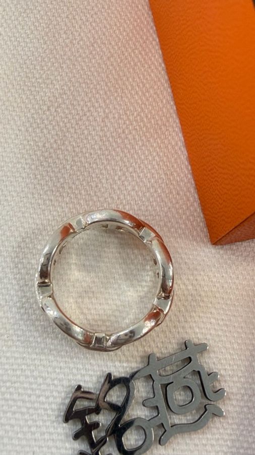 美兔精品 Hermes 925銀豬鼻子戒子 49號-2