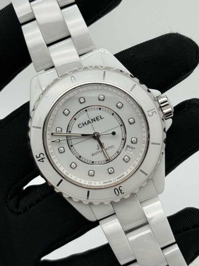 Chanel香奈兒J12系列H5705,新款透底!2024年保卡 38表徑,12鑽-0