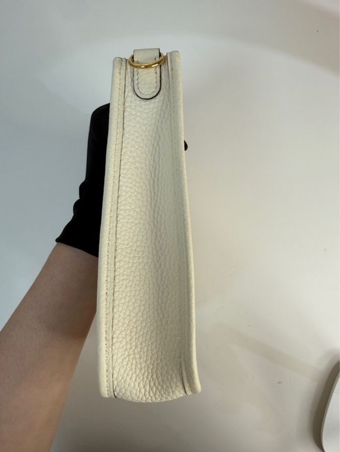 Hermès|mini Evelyne 奶油白-9