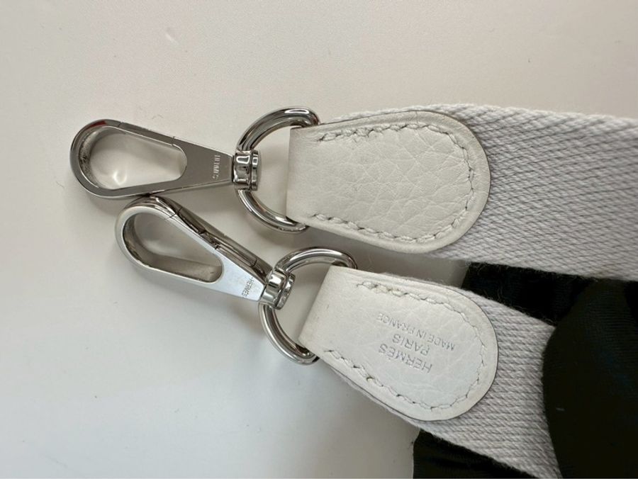 Hermès|mini Evelyne 蘑菇白-5