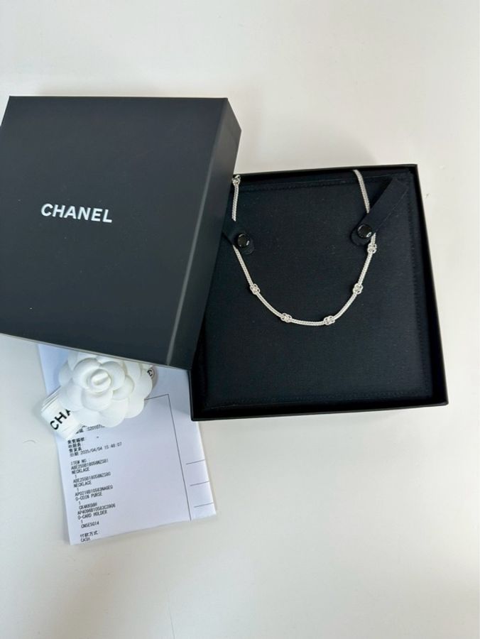 CHANEL| 五花蛇骨項鍊 淡金-0