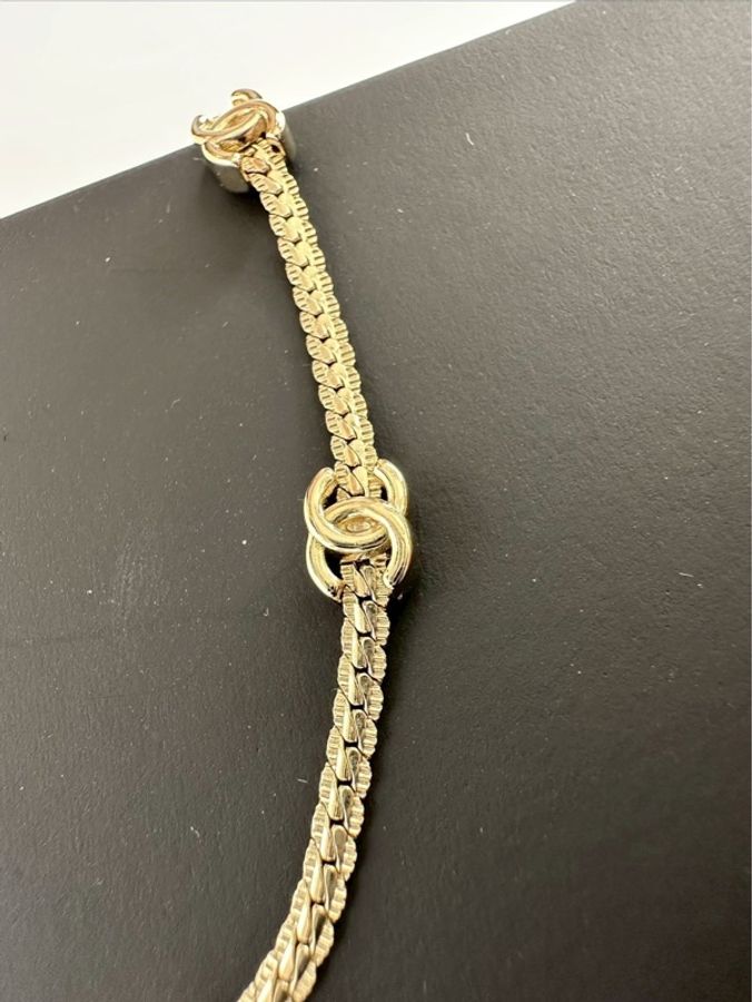 CHANEL| 五花蛇骨項鍊 淡金-4