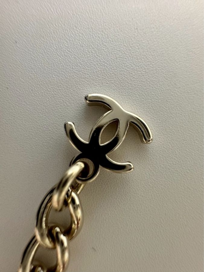CHANEL| 五花蛇骨項鍊 淡金-8