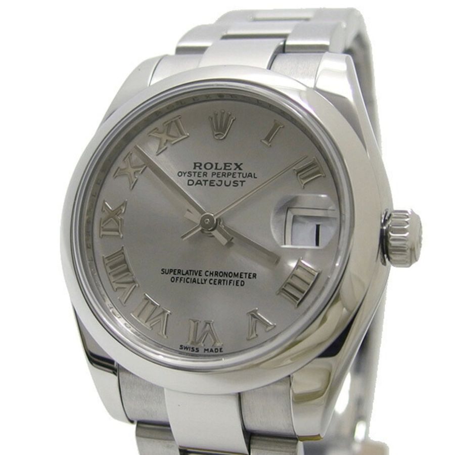 勞力士 Datejust 灰色羅馬數字錶盤,序號 178240 M,銀色錶盤-1