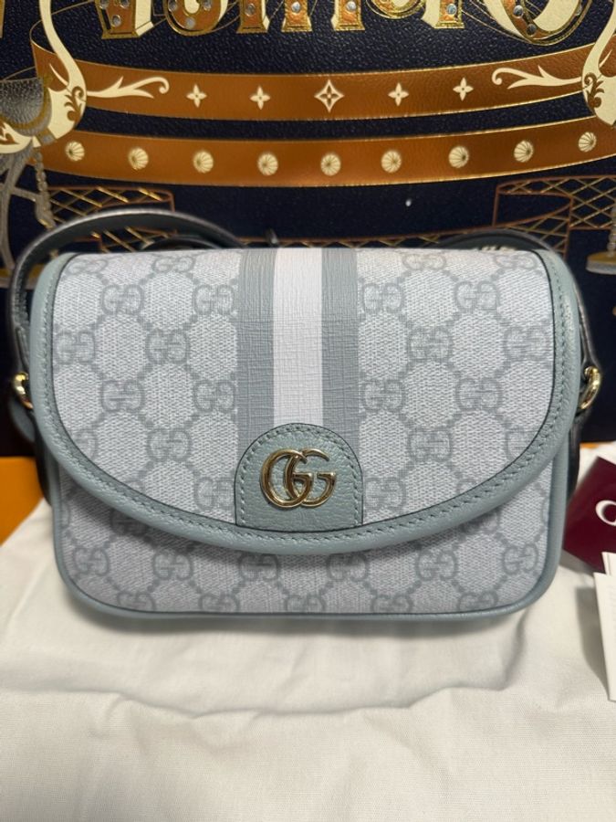 💪🏻九新🆙💪🏻GUCCI 古馳 Ophidia GG迷你翻蓋斜背包-1