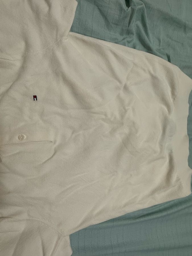 TOMMY HILFLGER 米白色POLO衫-1