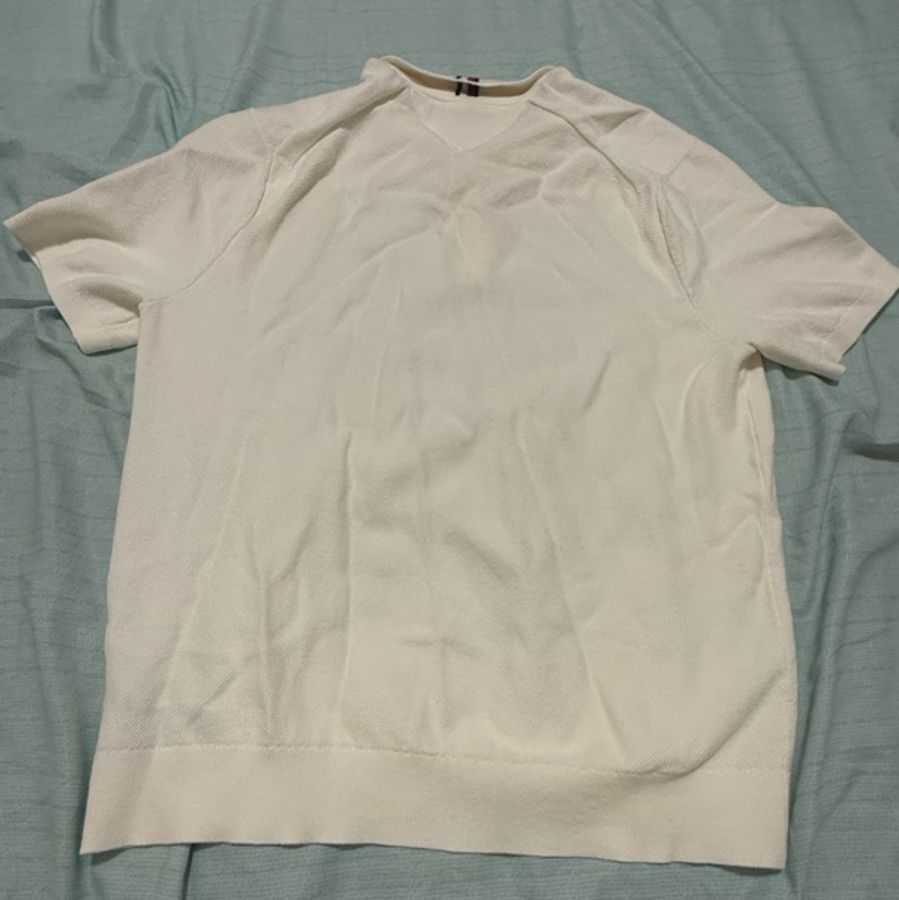 TOMMY HILFLGER 米白色POLO衫-10