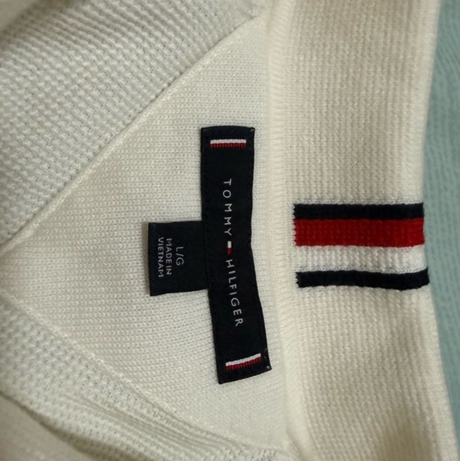 TOMMY HILFLGER 米白色POLO衫-11