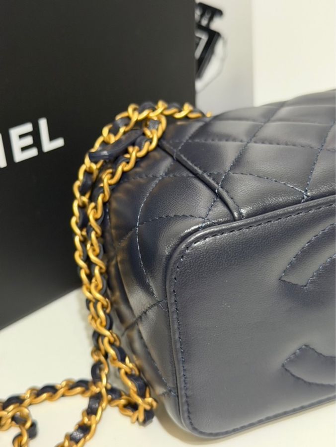 💎Chanel香奈兒|深藍色化妝盒 新款鐳射|99新-4