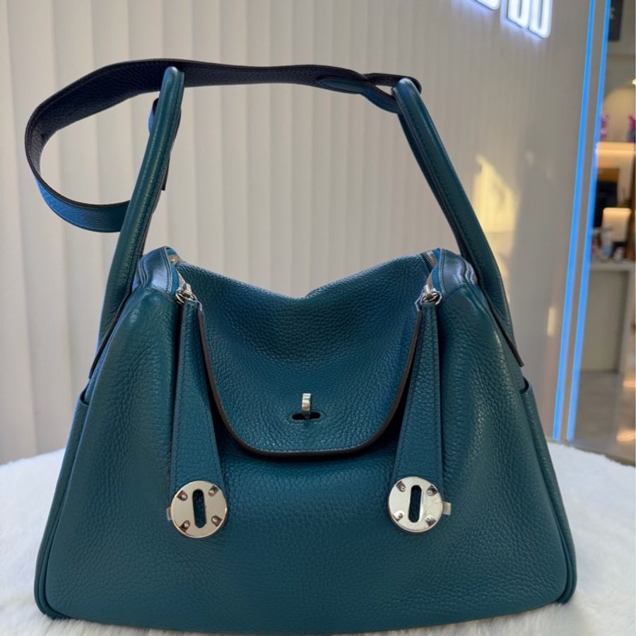 Hermes • Lindy 30 伊茲密爾藍內拼普魯士藍Tc皮-1