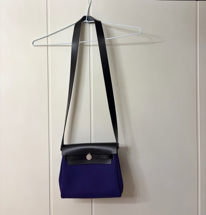Hermes mini herbag 2026最新配色黑紫銀扣-1